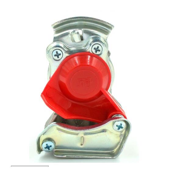 Szybkozłącze pneumatyczne M22 z zaworem czerwone-4792