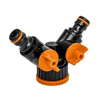 Trójnik z dwoma zaworami GW 1" / 3/4"-3698