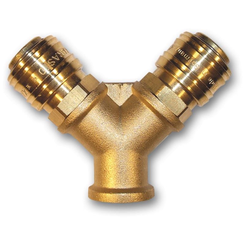 Dwójnik z szybkozłączami z gwi.wew.3/8''-3787