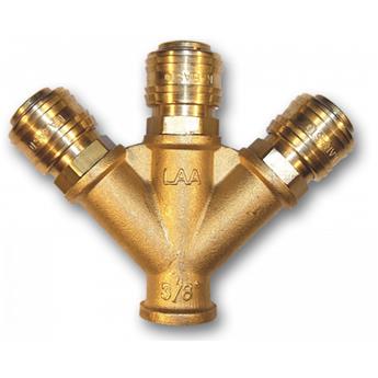 Trójnik z szybkozłączami z gwi.wew. 3/8''-3788